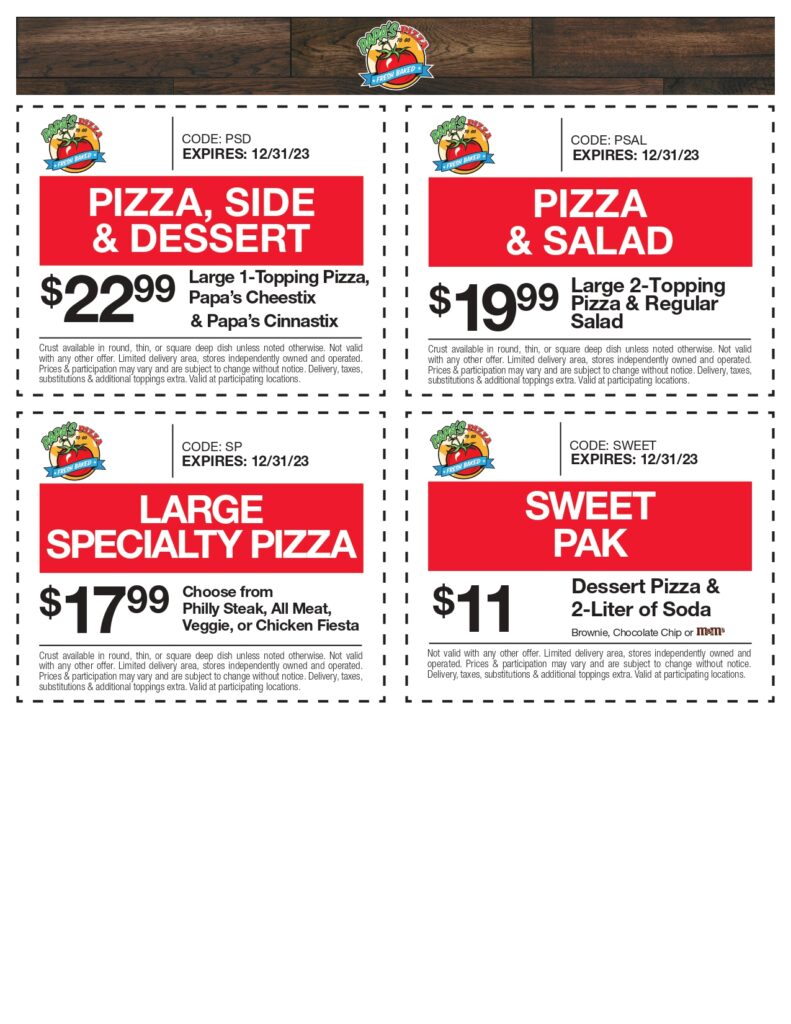 Order PAPA'S PIZZA DOWNTOWN - Pensacola, FL Menu Delivery [Menu & Prices]